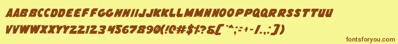 fuente FlyingLeatherneck – Fuentes Marrones Sobre Fondo Amarillo