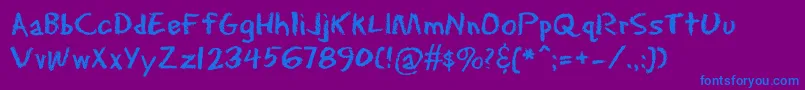 Erasdust Font – Blue Fonts on Purple Background