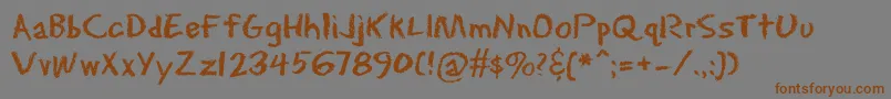 Erasdust Font – Brown Fonts on Gray Background