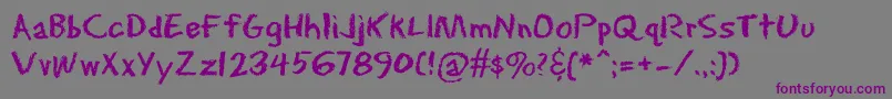 Шрифт Erasdust – фиолетовые шрифты на сером фоне