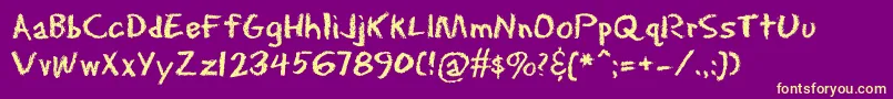 Erasdust Font – Yellow Fonts on Purple Background