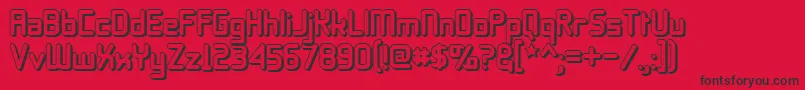 フォント11s01BlackTuesdayOffset – 赤い背景に黒い文字
