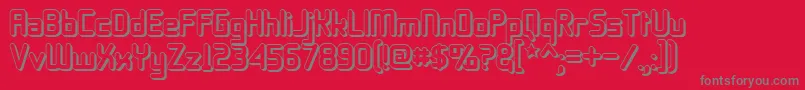 フォント11s01BlackTuesdayOffset – 赤い背景に灰色の文字