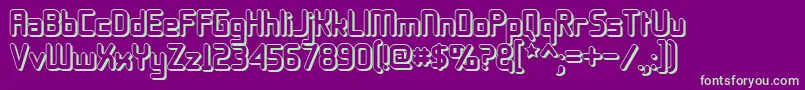 11s01BlackTuesdayOffset Font – Green Fonts on Purple Background