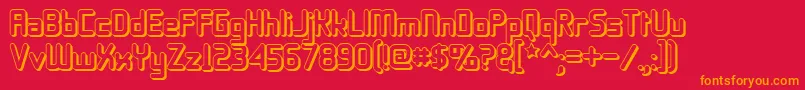 11s01BlackTuesdayOffset Font – Orange Fonts on Red Background