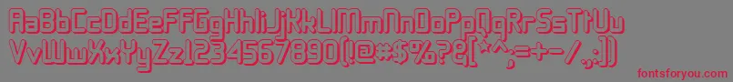 11s01BlackTuesdayOffset Font – Red Fonts on Gray Background