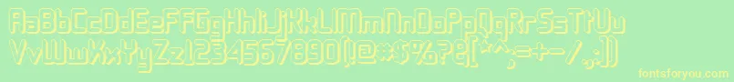 11s01BlackTuesdayOffset Font – Yellow Fonts on Green Background