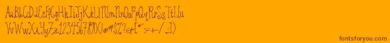 Revolvingdoor Font – Brown Fonts on Orange Background