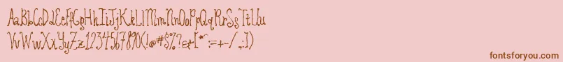 Revolvingdoor Font – Brown Fonts on Pink Background