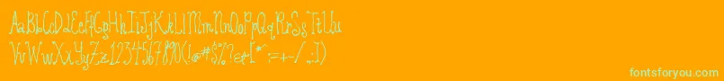 Revolvingdoor Font – Green Fonts on Orange Background