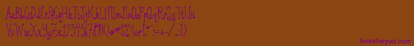 Revolvingdoor Font – Purple Fonts on Brown Background