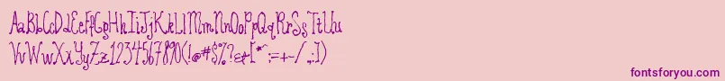 Revolvingdoor-Schriftart – Violette Schriften auf rosa Hintergrund