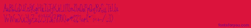 Revolvingdoor Font – Purple Fonts on Red Background