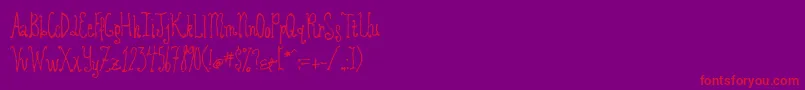 Revolvingdoor Font – Red Fonts on Purple Background