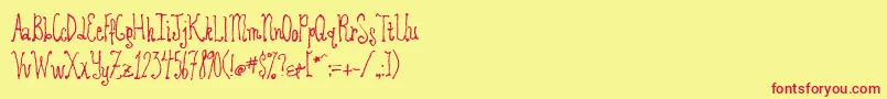 Revolvingdoor Font – Red Fonts on Yellow Background