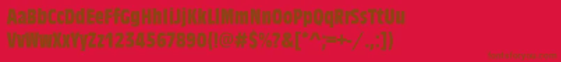 AntiqueolitconBold Font – Brown Fonts on Red Background