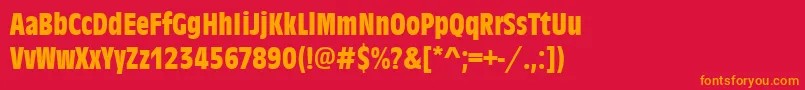 AntiqueolitconBold Font – Orange Fonts on Red Background