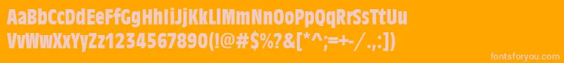 Police AntiqueolitconBold – polices roses sur fond orange