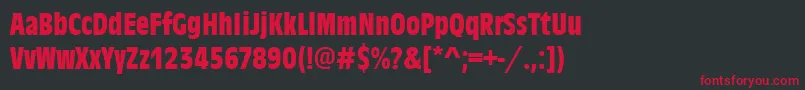 AntiqueolitconBold Font – Red Fonts on Black Background