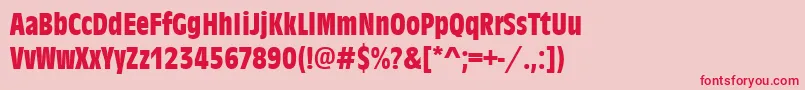 AntiqueolitconBold Font – Red Fonts on Pink Background