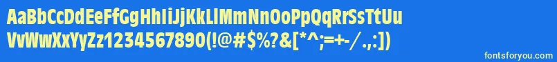 AntiqueolitconBold Font – Yellow Fonts on Blue Background