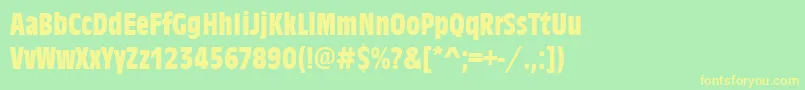 AntiqueolitconBold Font – Yellow Fonts on Green Background