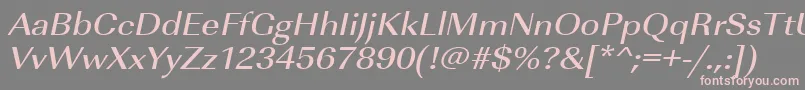 UrwimperialtmedextwidOblique Font – Pink Fonts on Gray Background