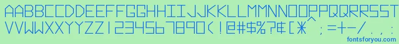 HyperspaceBold Font – Blue Fonts on Green Background