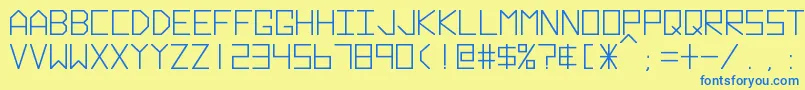 HyperspaceBold Font – Blue Fonts on Yellow Background