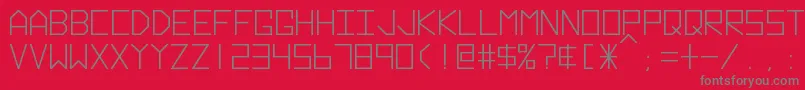HyperspaceBold Font – Gray Fonts on Red Background