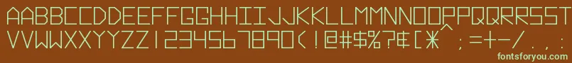 HyperspaceBold Font – Green Fonts on Brown Background