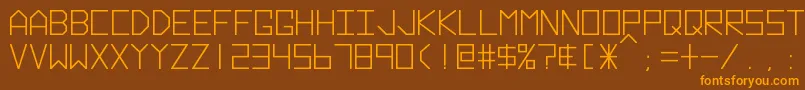 HyperspaceBold Font – Orange Fonts on Brown Background