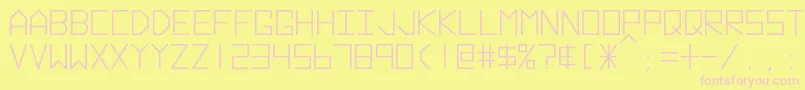 HyperspaceBold Font – Pink Fonts on Yellow Background