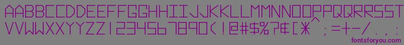 HyperspaceBold Font – Purple Fonts on Gray Background
