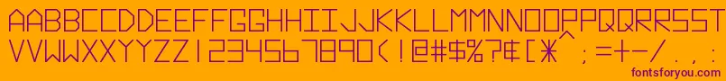 HyperspaceBold Font – Purple Fonts on Orange Background