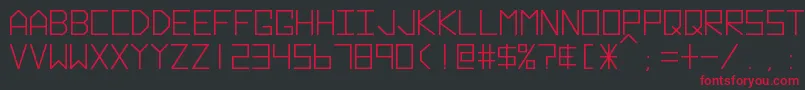 フォントHyperspaceBold – 黒い背景に赤い文字