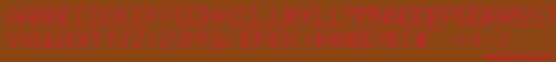 Czcionka HyperspaceBold – czerwone czcionki na brązowym tle