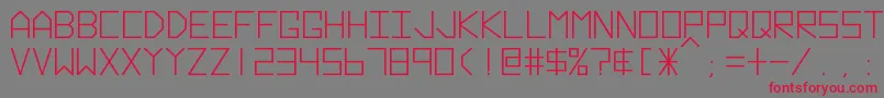HyperspaceBold Font – Red Fonts on Gray Background