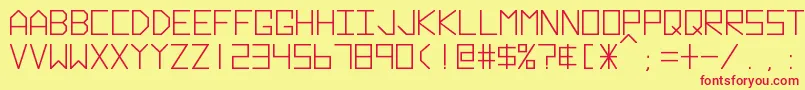 HyperspaceBold Font – Red Fonts on Yellow Background