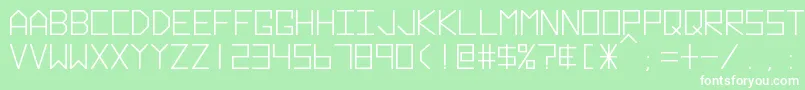 HyperspaceBold Font – White Fonts on Green Background