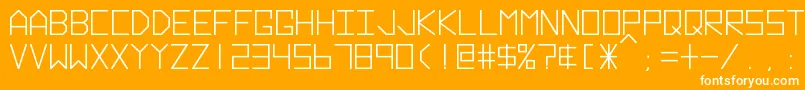 HyperspaceBold Font – White Fonts on Orange Background