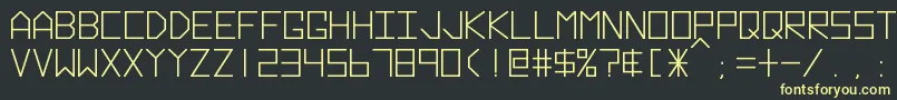 HyperspaceBold Font – Yellow Fonts on Black Background