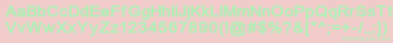 ErUnivers866Bold Font – Green Fonts on Pink Background