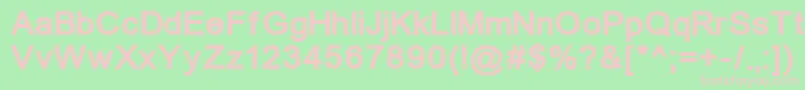 ErUnivers866Bold Font – Pink Fonts on Green Background