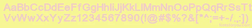 ErUnivers866Bold Font – Pink Fonts on Yellow Background