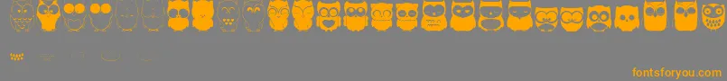 ChouetteAlorsフォントについての詳細 フォントChouetteAlors – オレンジの文字は灰色の背景にあります。