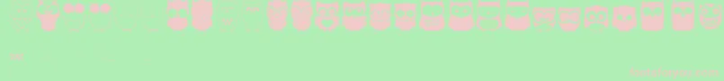 ChouetteAlors Font – Pink Fonts on Green Background