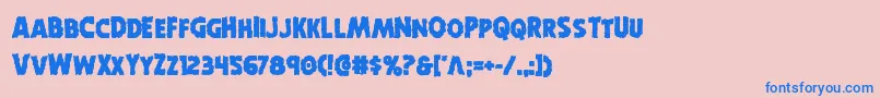 フォントHorroweenbold – ピンクの背景に青い文字