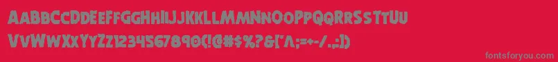 Horroweenbold Font – Gray Fonts on Red Background