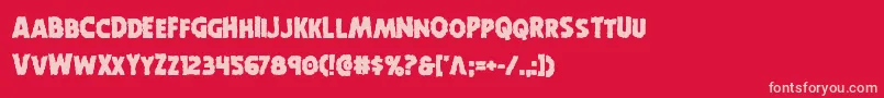 Horroweenbold Font – Pink Fonts on Red Background